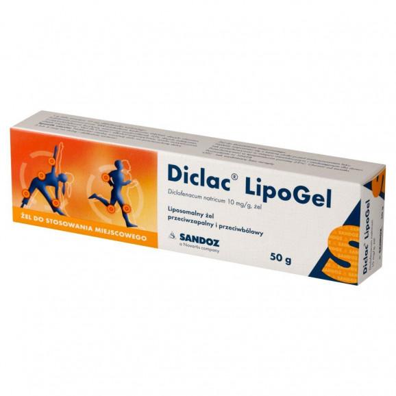 Diclac Lipogel 10 mg/g żel przeciwbólowy 50 g - zdjęcie produktu
