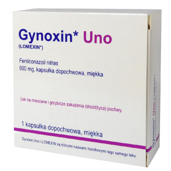 Gynoxin Uno 600 mg – lek przeciwgrzybiczy (1 kapsułka) Gynoxin Uno 600 mg – lek przeciwgrzybiczy (1 kapsułka) - zdjęcie produktu