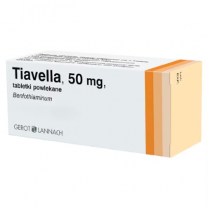 Tiavella – lek na niedobór witaminy B1 50 mg, (50 tabletek powlekanych) - zdjęcie produktu