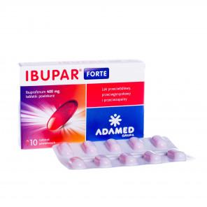 Ibupar Forte 400 mg – Lek przeciwbólowy i przeciwgorączkowy (10 tabletek) - zdjęcie produktu