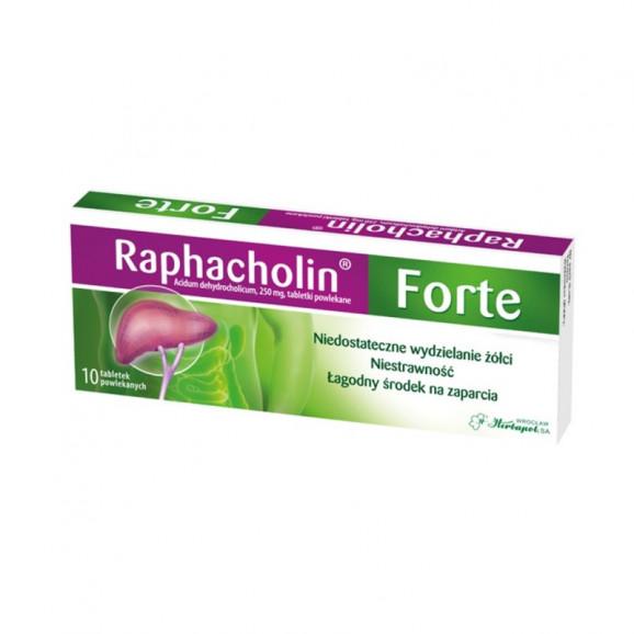 Raphacholin Forte – tabletki na niestrawność i zaparcia (10 tabletek) - lek bez recepty Raphacholin Forte – tabletki na niestrawność i zaparcia (10 tabletek) - lek bez recepty - zdjęcie produktu