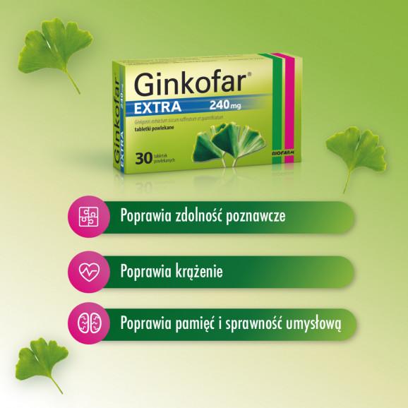 Ginkofar Extra 30 tabletek – lek poprawiający zdolności poznawcze - zdjęcie produktu