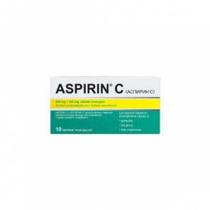 Aspirin C, 400 mg + 240 mg, tabletki musujące, 10 szt - zdjęcie produktu