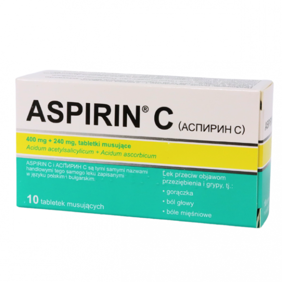 Aspirin C – lek bez recepty (20 tabletek musujących) - zdjęcie produktu