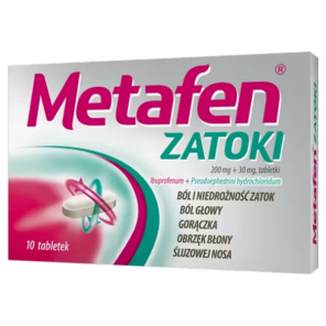 Metafen Zatoki, tabletki (200 mg + 30 mg) (10 tabletek) - zdjęcie produktu