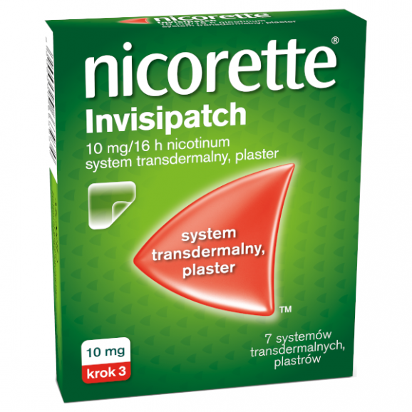Nicorette Invisipatch 25mg/16h – plastry lecznicze z nikotyną (7 szt.) Nicorette Invisipatch 25mg/16h – plastry lecznicze z nikotyną (7 szt.) - zdjęcie produktu