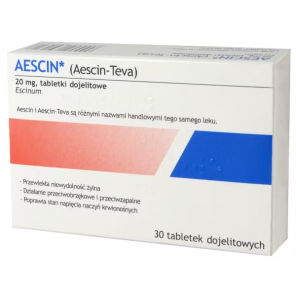 Aescin 20 mg, tabletki powlekane (30 szt.) – Import równoległy, PharmaPoint - zdjęcie produktu