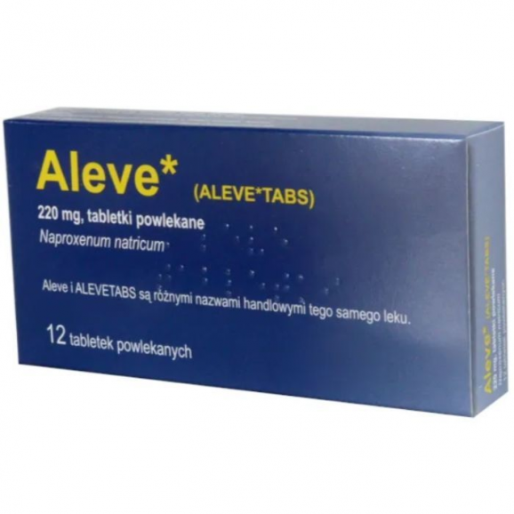 Aleve 220 mg, 12 tabletek powlekanych Aleve 220 mg, 12 tabletek powlekanych - zdjęcie produktu