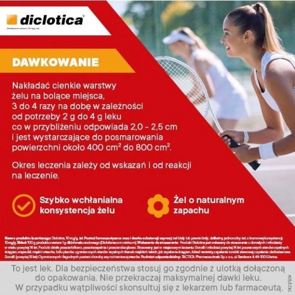 Diclotica 10 mg/g, żel, 100 g Diclotica 10 mg/g, żel, 100 g - zdjęcie produktu