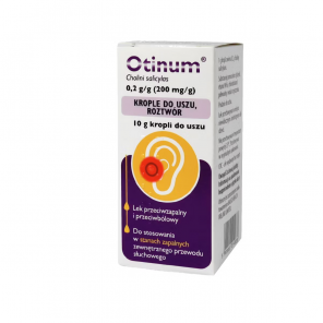 Otinum, 0,2 g/g, krople do uszu, 10 g (import równoległy Inpharm) - zdjęcie produktu