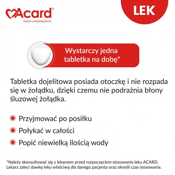 Acard 75 mg – tabletki dojelitowe (120 szt.) - zdjęcie produktu