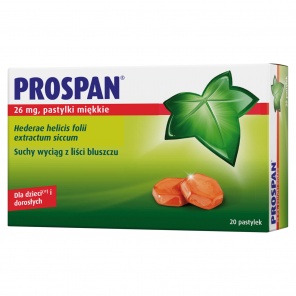 Prospan 26 mg, 20 pastylek miękkich – lek na kaszel mokry - zdjęcie produktu