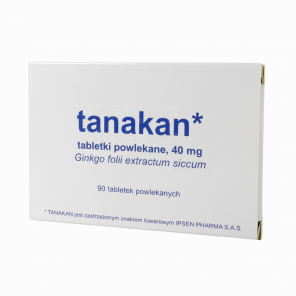 Tanakan 40 mg, 90 tabletek powlekanych (import równoległy - Inpharm) - zdjęcie produktu