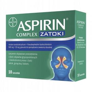 Aspirin Complex Zatoki, 500 mg + 30 mg, granulat, 10 saszetek - zdjęcie produktu