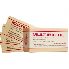 Multibiotic, maść z 3 antybiotykami (10 saszetek po 1 g) - zdjęcie produktu