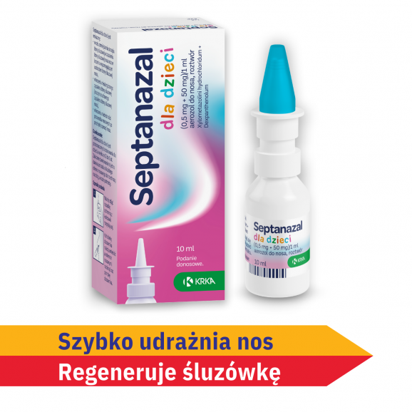 Septanazal dla dzieci (0,5 mg + 50 mg)/ml – aerozol do nosa (10 ml) - zdjęcie produktu