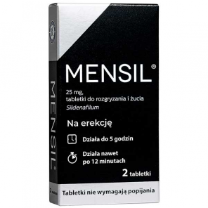 Mensil 25 mg, tabletki do rozgryzania i żucia (2 tabletki) - zdjęcie produktu
