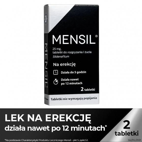 Mensil 25 mg, tabletki do rozgryzania i żucia (2 tabletki) - zdjęcie produktu