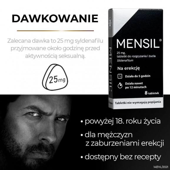 Mensil 25 mg, tabletki do rozgryzania i żucia (2 tabletki) - zdjęcie produktu