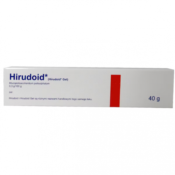 Hirudoid żel 300mg/100g – lek bez recepty (40 g) Hirudoid żel 300mg/100g – lek bez recepty (40 g) - zdjęcie produktu