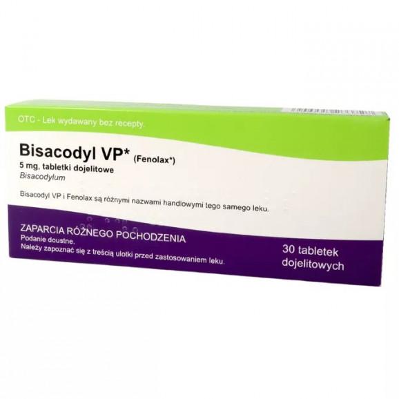 Bisacodyl VP 5 mg, 30 tabletek (Import równoległy Delfarma) Bisacodyl VP 5 mg, 30 tabletek (Import równoległy Delfarma) - zdjęcie produktu
