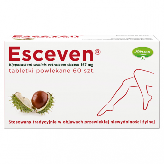 Esceven, 167 mg, tabletki powlekane, 40 sztuk - zdjęcie produktu