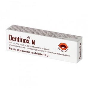 Dentinox N (150 mg + 3,4 mg + 3,2 mg) / g, żel do dziąseł (10 g) - zdjęcie produktu