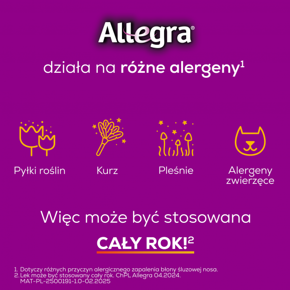 [30.04.2026] Allegra 120mg, 10 tabletek powlekanych - zdjęcie produktu