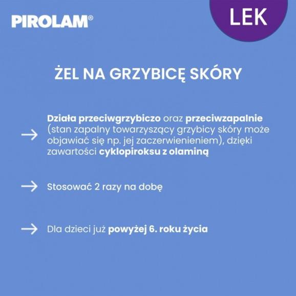 [30.04.2026] Pirolam 1% żel – lek przeciwgrzybiczy (20 g) - zdjęcie produktu