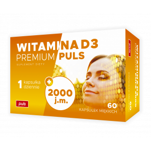 Witamina D3 Premium PULS 2000 j.m., kapsułki, 60 szt. - zdjęcie produktu