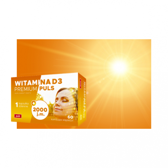 Witamina D3 Premium PULS 2000 j.m., kapsułki, 60 szt. - zdjęcie produktu