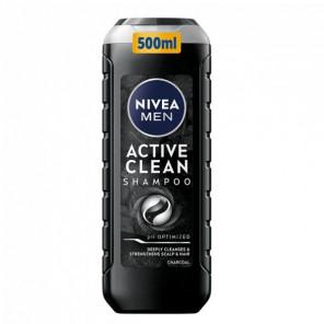 Nivea Men Active Clean Odświeżający szampon z aktywnym węglem, 500 ml - zdjęcie produktu