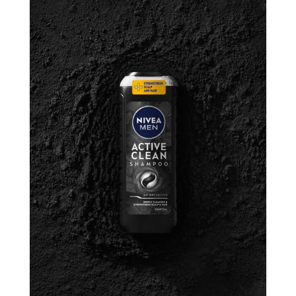 Nivea Men Active Clean Odświeżający szampon z aktywnym węglem, 500 ml - zdjęcie produktu