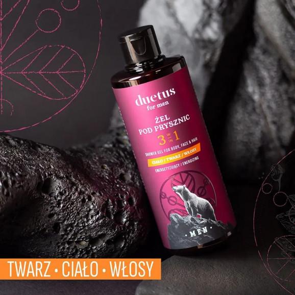 Duetus For Men - energetyzujący żel pod prysznic 3w1 (300 ml) - zdjęcie produktu