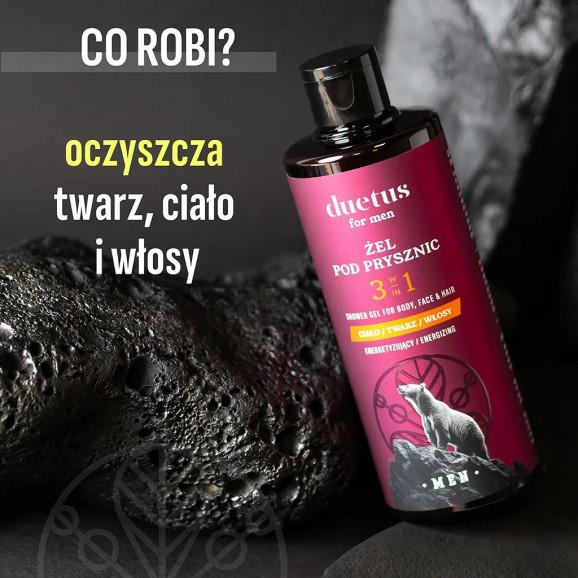Duetus For Men - energetyzujący żel pod prysznic 3w1 (300 ml) - zdjęcie produktu