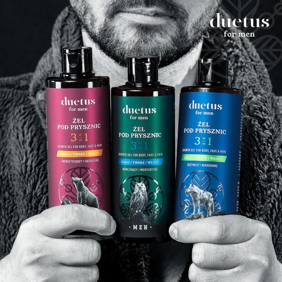 Duetus For Men - energetyzujący żel pod prysznic 3w1 (300 ml) - zdjęcie produktu