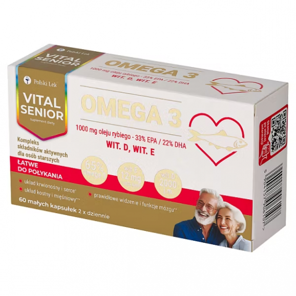 Vital Senior Omega 3 – suplement diety (60 kapsułek) Vital Senior Omega 3 – suplement diety (60 kapsułek) - zdjęcie produktu