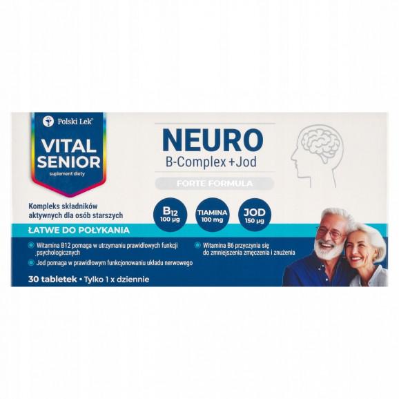 Polski Lek Vital Senior Neuro B-Complex - suplement diety (30 tabletek) Polski Lek Vital Senior Neuro B-Complex - suplement diety (30 tabletek) - zdjęcie produktu