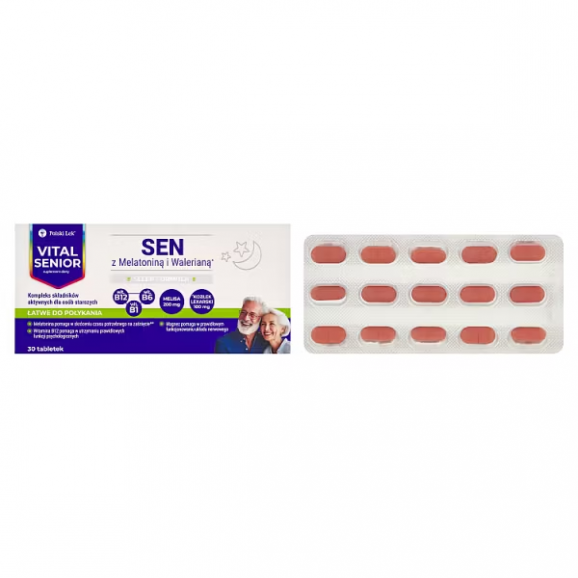 Vital Senior Sen - suplement diety (30 tabletek) Polski Lek - zdjęcie produktu