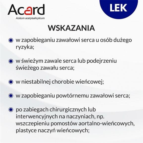 Acard 150 mg, tabletki dojelitowe (60 szt.) - zdjęcie produktu