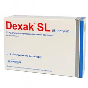 Dexak SL 25 mg – lek przeciwbólowy (20 saszetek) importowany - zdjęcie produktu