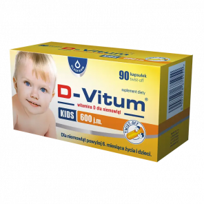 D-Vitum Kids 600 j.m. – witamina D dla dzieci (90 kapsułek twist-off) - zdjęcie produktu