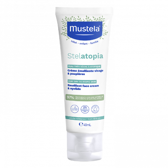 Mustela Stelatopia Krem emolientowy do twarzy, skóra atopowa, 40 ml Mustela Stelatopia Krem emolientowy do twarzy, skóra atopowa, 40 ml - zdjęcie produktu