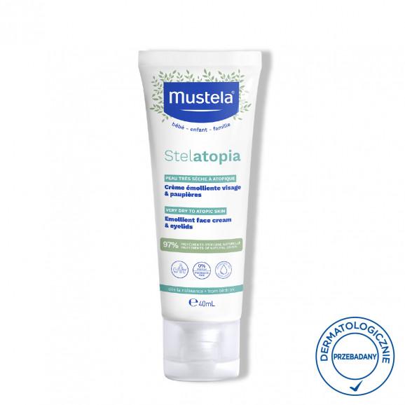 Mustela Stelatopia Krem emolientowy do twarzy, skóra atopowa, 40 ml Mustela Stelatopia Krem emolientowy do twarzy, skóra atopowa, 40 ml - zdjęcie produktu