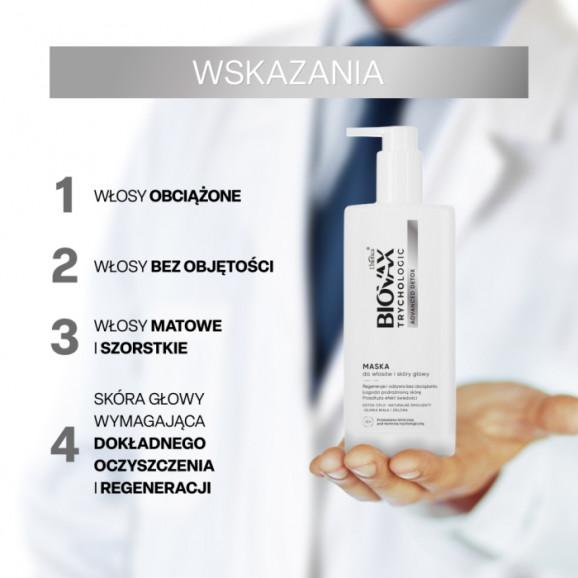 L'biotica Biovax Trychologic Advanced Detox Maska do włosów i skóry głowy 200 ml - zdjęcie produktu