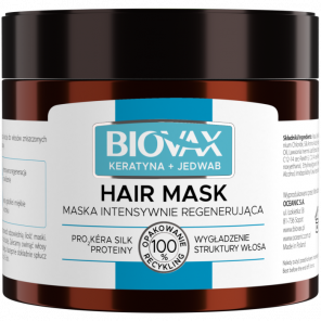 Biovax Maska Intensywnie Regenerująca do włosów Keratyna + Jedwab (250 ml) - zdjęcie produktu