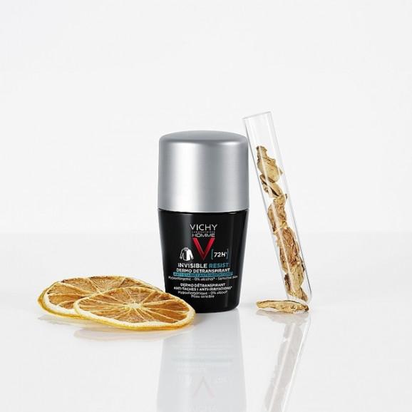 Vichy Homme Invisible Resist Antyperspirant roll-on dla mężczyzn, przeciw śladom na ubraniach, 50 ml - zdjęcie produktu