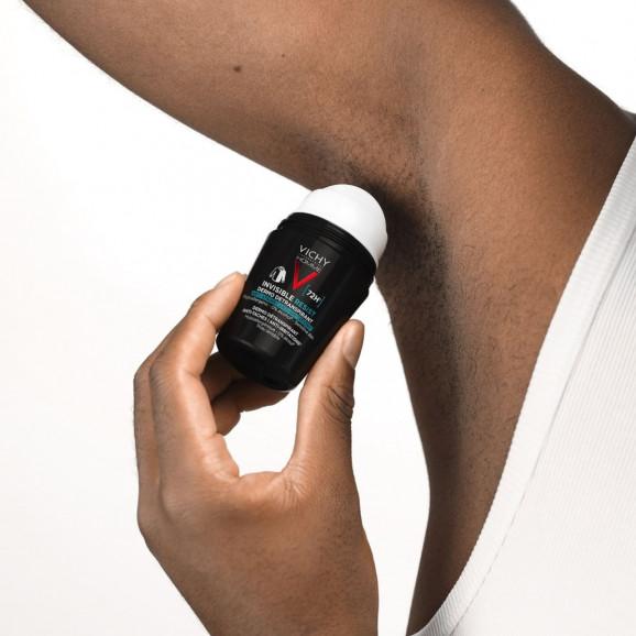 Vichy Homme Invisible Resist Antyperspirant roll-on dla mężczyzn, przeciw śladom na ubraniach, 50 ml - zdjęcie produktu