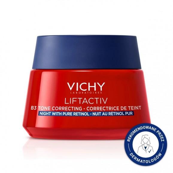 Vichy Liftactiv Specialist B3 Krem na noc z czystym retinolem i niacynamidem przeciw przebarwieniom, 50 ml Vichy Liftactiv Specialist B3 Krem na noc z czystym retinolem i niacynamidem przeciw przebarwieniom, 50 ml - zdjęcie produktu