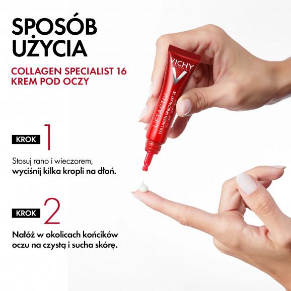 Vichy Liftactiv Collagen Specialist Krem pod oczy (15 ml) - zdjęcie produktu